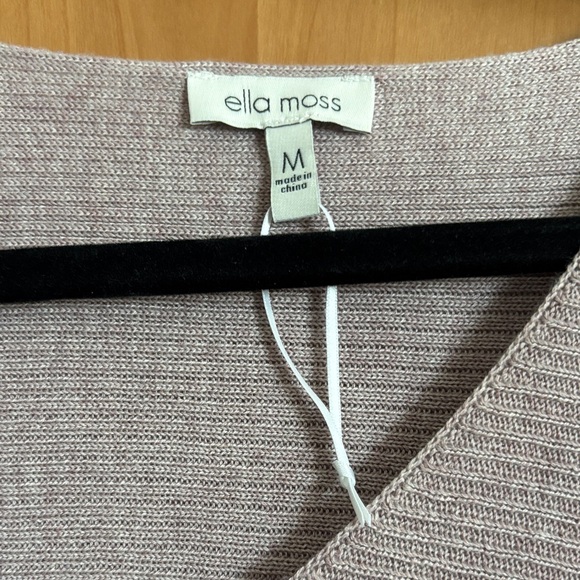 Ella Moss Dusty Pink V-Neck Sweater - Picture 2 of 2